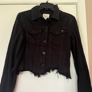 HIDDEN Denim Fray Hem Trucker Jacket